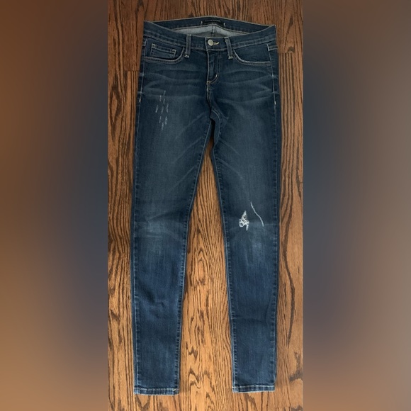 FLYING MONKEY Women’s 27 x 31 Blue Denim Skinny Jeans slightly distressed - Picture 2 of 6